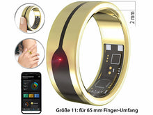 Laden Sie das Bild in den Galerie-Viewer, Neuestes High-Tech Produkt: Fingerring-Fitness-Tracker in Gold oder Silber: Stilvolle Gesundheitsüberwachung.