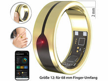 Laden Sie das Bild in den Galerie-Viewer, Neuestes High-Tech Produkt: Fingerring-Fitness-Tracker in Gold oder Silber: Stilvolle Gesundheitsüberwachung.