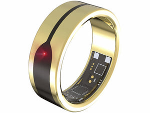 Neuestes High-Tech Produkt: Fingerring-Fitness-Tracker in Gold oder Silber: Stilvolle Gesundheitsüberwachung.