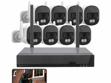Laden Sie das Bild in den Galerie-Viewer, Kamera-Überwachungssystem mit 8 WLAN-Internetkameras Full-HD-Auflösung 1.920 x 1.080 Pixel (1080p)