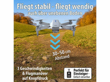 Laden Sie das Bild in den Galerie-Viewer, Faltbare Drohne (Nur 41,- Euro netto) mit HD-Kamera. Flugspaß für Einsteiger und Fortgeschrittene.