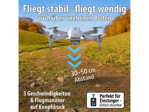 Faltbare Drohne (Nur 41,- Euro netto) mit HD-Kamera. Flugspaß für Einsteiger und Fortgeschrittene.
