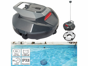 Kabelloser Akku-Poolreiniger-Roboter. 90 Minuten Laufzeit.