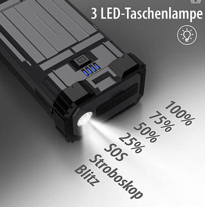 Extremster Power-Starthilfe Booster mit vielseitiger Anwendung für Motoren bis 10 Liter Hubraum