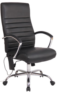 Massagesessel als Leder-Chefsessel VALAS mit 7 Massagepunkten.