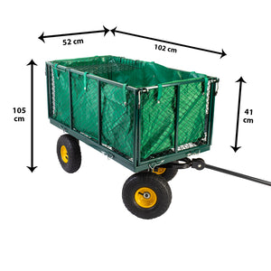 Transportwagen, Bollerwagen bis 550 Kilo. Grün