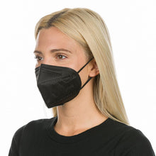 Laden Sie das Bild in den Galerie-Viewer, FFP2 Schwarze  Atemschutzmasken Sondermodell 5-lagig. (CE2841 EN 149:2001 + A1:2009)