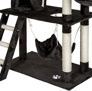 Katzen Kratzbaum mit vielen Kuschel- und Spielmöglichkeiten, 141cm hoch, extra breit - Diverse Farben -