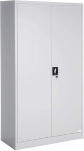Aktenschrank (Stahlschrank) mit Fächern, abschließbar, 2 Flügeltüren (180x80x40 cm)