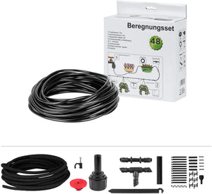 48 tlg. Bewässerungsset, mit Perlschlauch, Dripschlauch, vielen Verbindern usw, ideal für Gewächshäuser, Hochbeete, Pflanzen, Beete, automatische Gartenbewässerung Bewässerungsschlauch