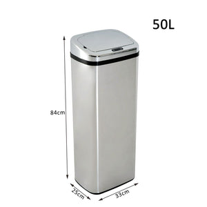 Abfalleimer XXL mit Hand-Bewegungssensor & Aluminium-Korpus, 68 Liter oder 50 Liter