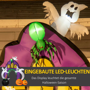 Aufblasbarer Halloween Deko Geistertorbogen Feiertagsdekorationen mit LEDs Aufblasbar 2,80 m