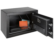Laden Sie das Bild in den Galerie-Viewer, Stahl-Tresor 20x21 cm, 30 cm Breite, mit elektronischem Zahlenschloss und digitalem Display z.B. für Schlafzimmer (Sexspielzeuge)