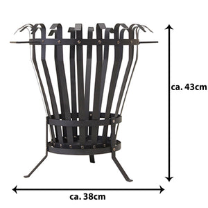 Feuerkorb mit Bodenplatte Feuerschale Ø 38cm Feuerstelle