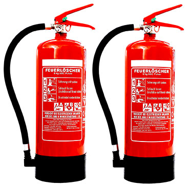 ABC Pulver Feuerlöscher Normung:  EN 3, BSI, CE 0035, ISO 9001 Zertifizierung