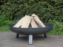 Laden Sie das Bild in den Galerie-Viewer, Feuerschale Feuerkorb Feuerständer Feuerstelle Klöpperboden, Stahl Ø 80 cm