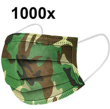 Laden Sie das Bild in den Galerie-Viewer, MNS Gesichtsmasken 3-lagig, Camouflage