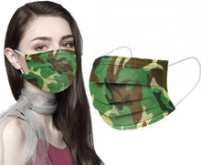 Laden Sie das Bild in den Galerie-Viewer, MNS Gesichtsmasken 3-lagig, Camouflage