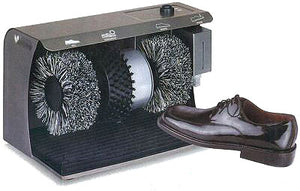 Schuhputzmaschine mit verschiedenen Bürsten, 120 Watt.