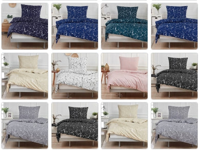 100% Baumwolle Bettgarnitur Bettbezug Bettwäsche Wendebettwäsche Doppelseitig Moderne 4 Größen