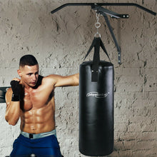 Laden Sie das Bild in den Galerie-Viewer, Boxsack mit Klimmzugstange Set Wandhalterung Gefüllt Sandsack Boxen Punching Bag