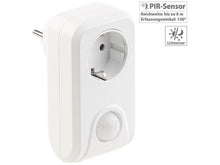 Laden Sie das Bild in den Galerie-Viewer, Bewegungsmelder Stecker: Steckdose mit PIR-Bewegungsmelder, 3.680 Watt Schalt-Leistung (Lichtsensor Steckdose)