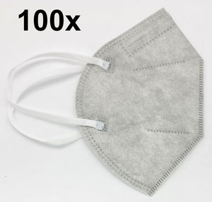 FFP2 Grau Atemschutzmasken Sondermodell 5-lagig. (CE2841 EN 149:2001 + A1:2009)