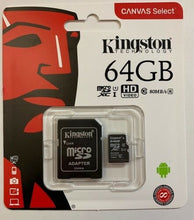 Laden Sie das Bild in den Galerie-Viewer, Kingston Micro-SDHC 32GB &amp; 64GB Micro SD Speicherkarten Klasse 10 inkl. SD-Adapter