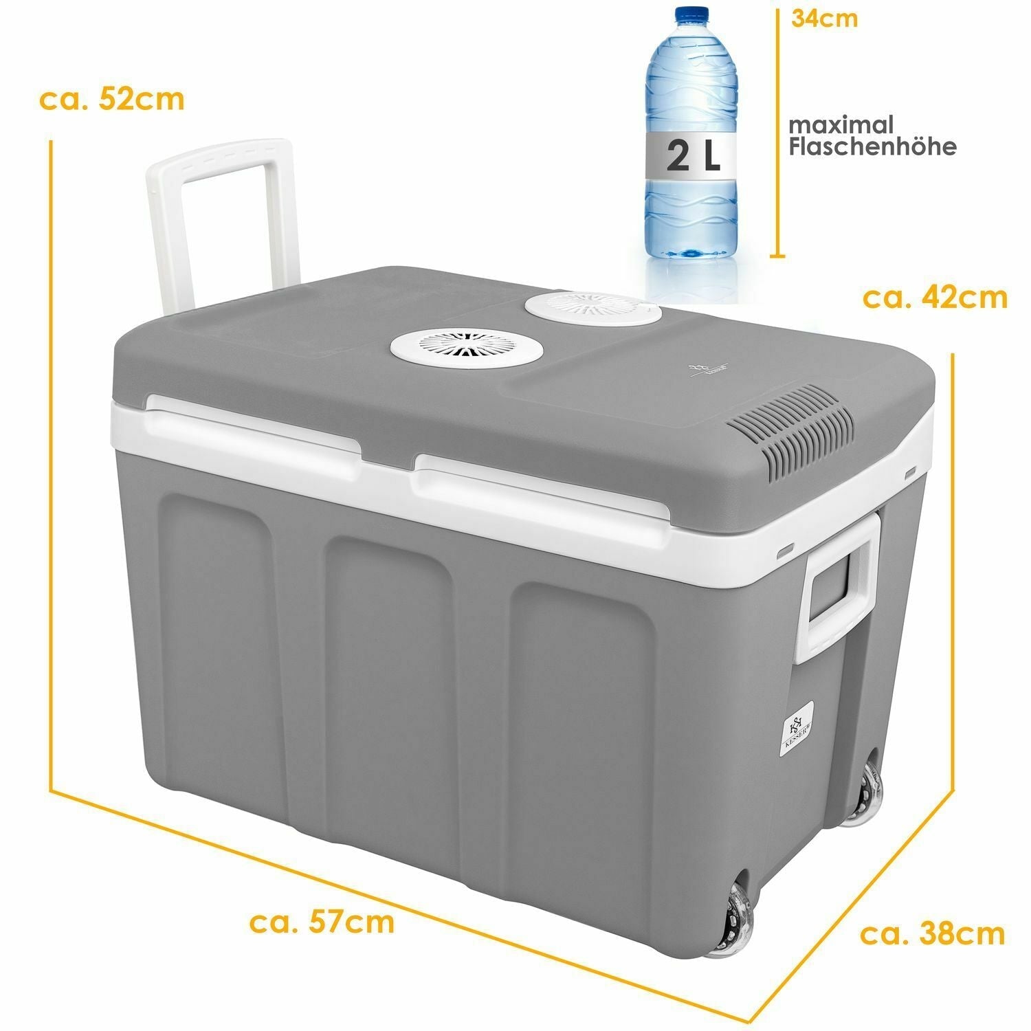 Mini-Kühlschrank 12 V / 230 V - 2-in-1-Gerät mit Warmhaltefunktion - 4 L -  Blau