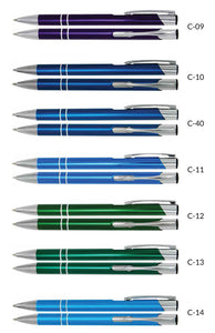 Kugelschreiber aus Vollmetall inklusive Druck Ihres Namens, Firma oder Logo. Muster gratis!