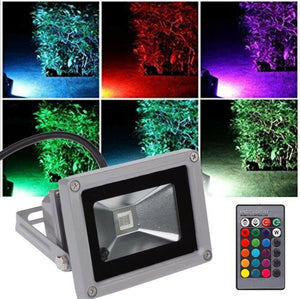 LED-Strahler mit RGB-Farbwechsler und Fernbedienung 30 - 100 Watt
