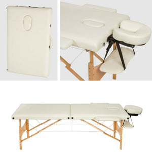 Holz-Massageliege Massagetisch Massagebank, 3 Zonen. Klappbar inkl. Tasche