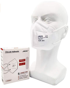 Atemschutzmaske FFP2 (CE0370 EN 149:2001 + A1:2009) 5-lagig, weiß.