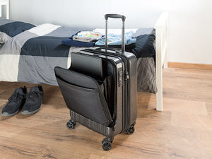 Notebook-Handgepäck-Trolley mit Dehnfalte, Powerbank-Anschluss, TSA, 34/39 L.