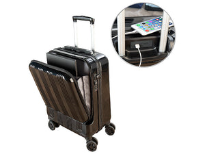 Notebook-Handgepäck-Trolley mit Laptopfach und USB-Ladevorrichtung