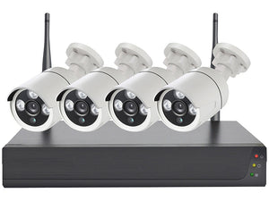 Funk-Überwachungssystem mit 4 Kameras Full-HD mit HDD-Rekorder