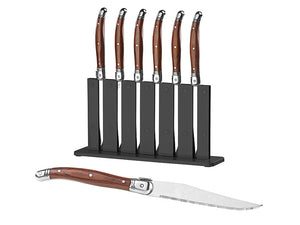 12er-Set exklusive Laguiole-Steakmesser für Ihre exklusive Grillparty. Holz, schwarz oder Edelstahl.
