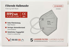 Laden Sie das Bild in den Galerie-Viewer, FFP2 Grau Atemschutzmasken Sondermodell 5-lagig. (CE2841 EN 149:2001 + A1:2009)