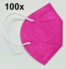 Laden Sie das Bild in den Galerie-Viewer, FFP2 Pink Atemschutzmasken Sondermodell 5-lagig. (CE2841 EN 149:2001 + A1:2009)