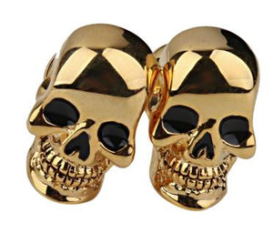 1 Paar Manschettenköpfe gold, Skull, Totenkopf, massiv und hochwertig.