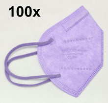 Laden Sie das Bild in den Galerie-Viewer, FFP2 Purple Atemschutzmasken Sondermodell 5-lagig. (CE2841 EN 149:2001 + A1:2009)