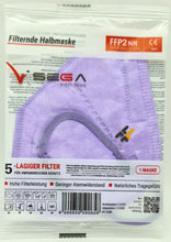Laden Sie das Bild in den Galerie-Viewer, FFP2 Purple Atemschutzmasken Sondermodell 5-lagig. (CE2841 EN 149:2001 + A1:2009)
