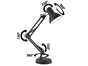 Retro-Schreibtischlampe mit LED-Filament-Lampe, 470 lm, 4 W, warmweiß