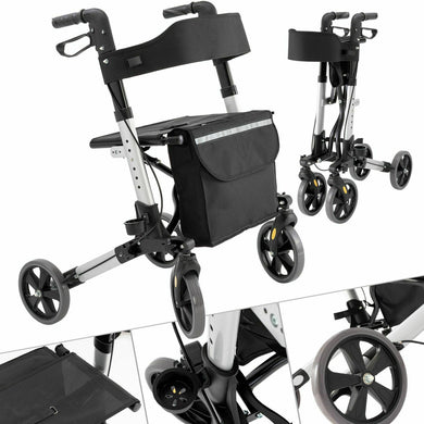 Rollator mit Alurahmen, modern, klappbar, Leichtgewichtsrollator als Laufhilfe, Gehhilfe