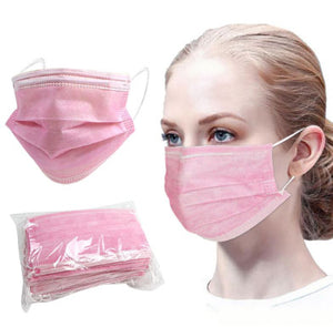 8 Cent Angebot: Atemschutzmasken 3-lagig, rosa.