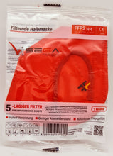 Laden Sie das Bild in den Galerie-Viewer, FFP2 Rote Atemschutzmasken Sondermodell 5-lagig. (CE2841 EN 149:2001 + A1:2009)