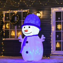Laden Sie das Bild in den Galerie-Viewer, Aufblasbarer Schneemann mit Drehlichtern, 180 cm mit LED-Beleuchtung. Weihnachten Deko Luftfigur