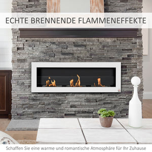 Ethanol-Kamin Bio-Ethanol-Brenner 3 Brennboxen 3 Std. Brenndauer Schwarz oder Weiß.