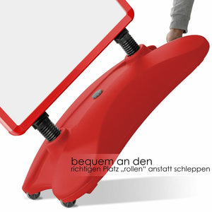 Kundenstopper mit Wassertank/Sandtank DIN A1 Werbetafel Plakatständer Schwarz, Grau oder Rot.