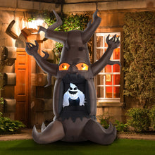 Laden Sie das Bild in den Galerie-Viewer, Aufblasbar Halloween Baum Gespenst, 240 cm mit LED-Beleuchtung. Halloween Deko Luftfigur